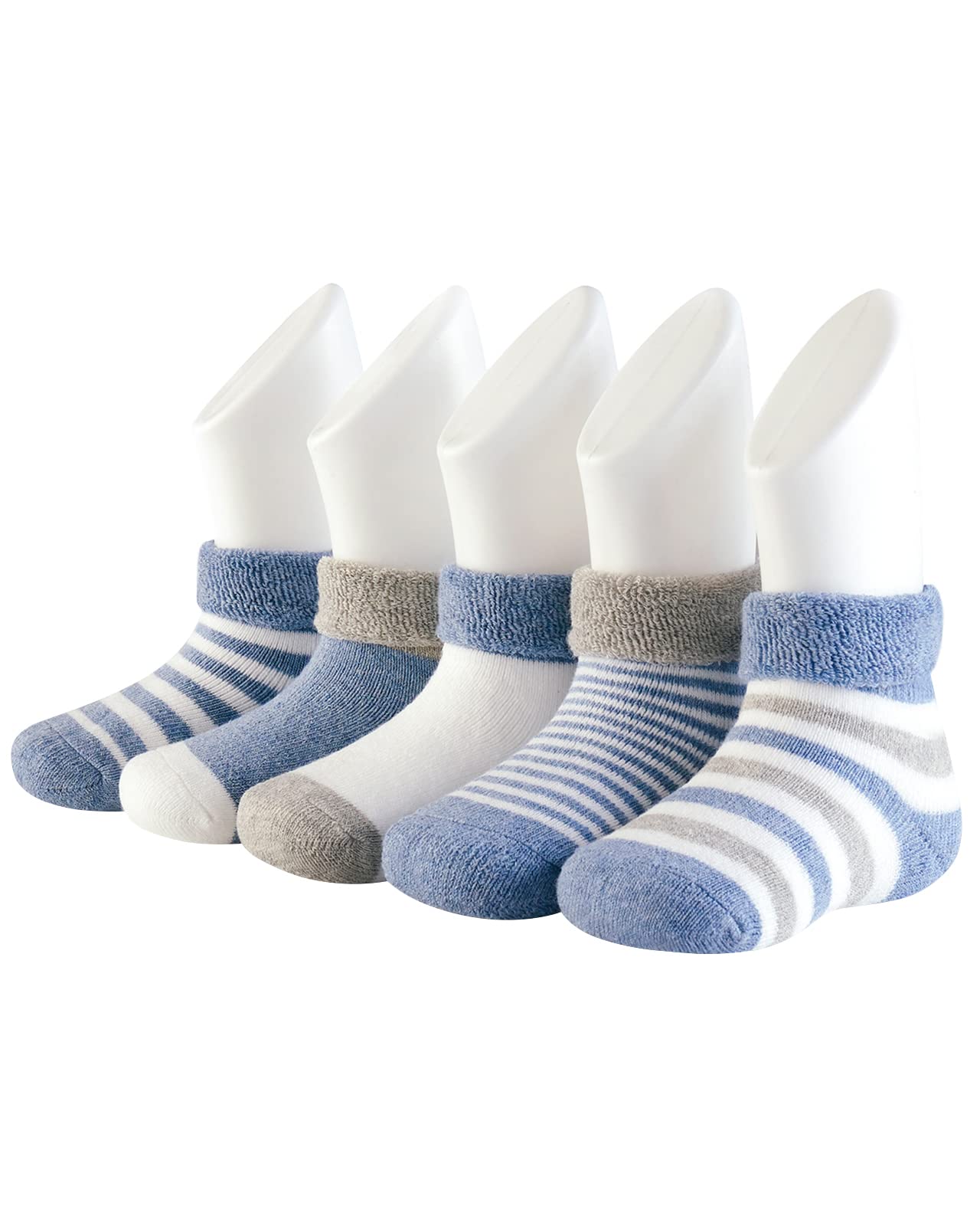 Adorel Baumwollene gefütterteWintersocken für Jungen 5er-Pack