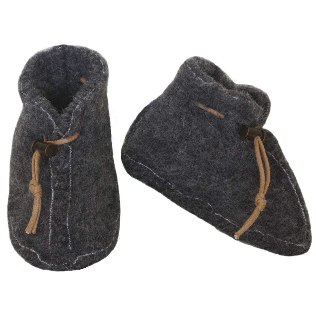 SamWo Baby Schuhe - 100% natürliche Schafwolle, Schnellverschluss, M Grün (EU Schuhgrößen, Baby, 12 Monate)