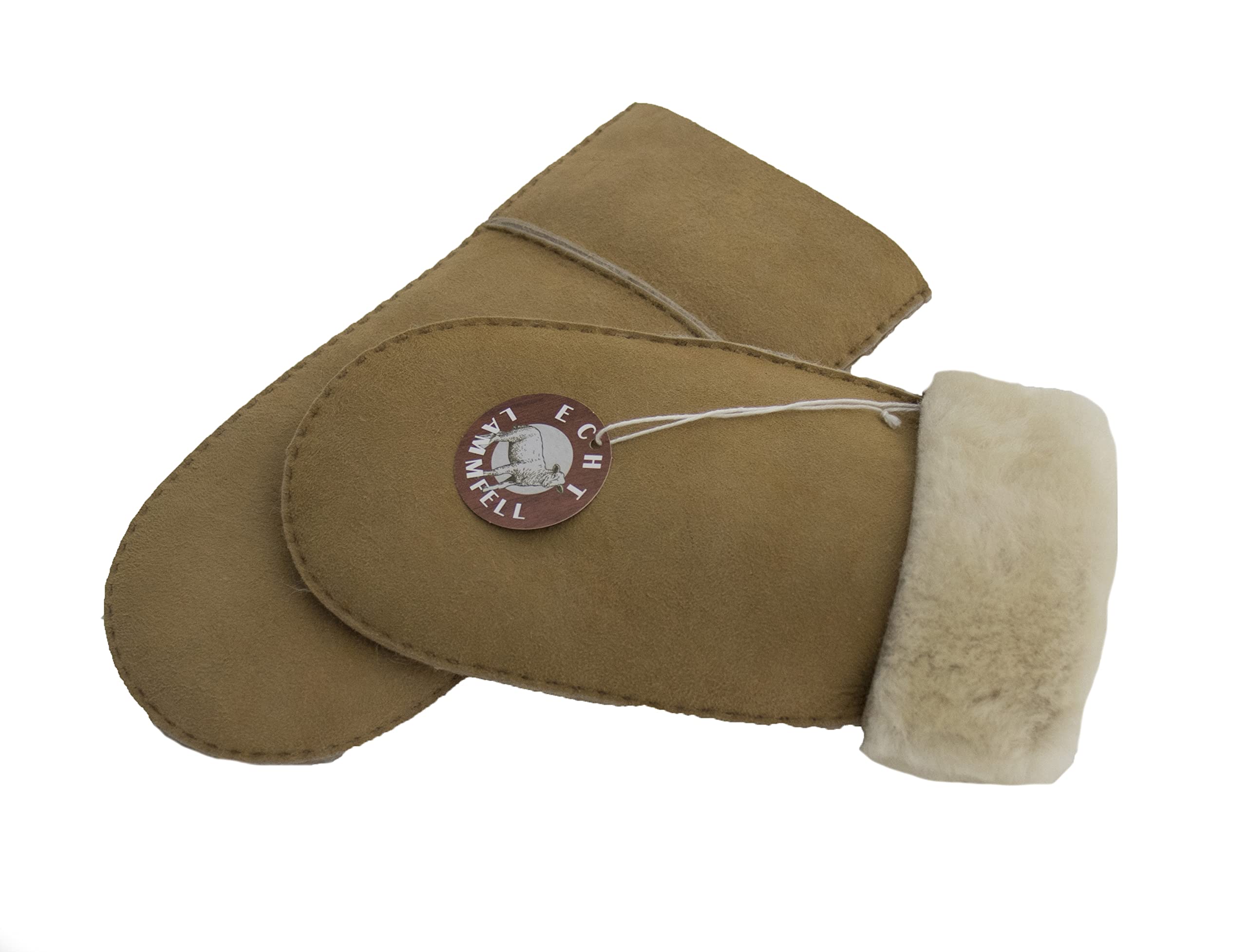 Reissner warme Merino Lammfell Fäustlinge für Damen und Herren in beige, braun und schwarz - HDS-FAUST1 - feine Winterha